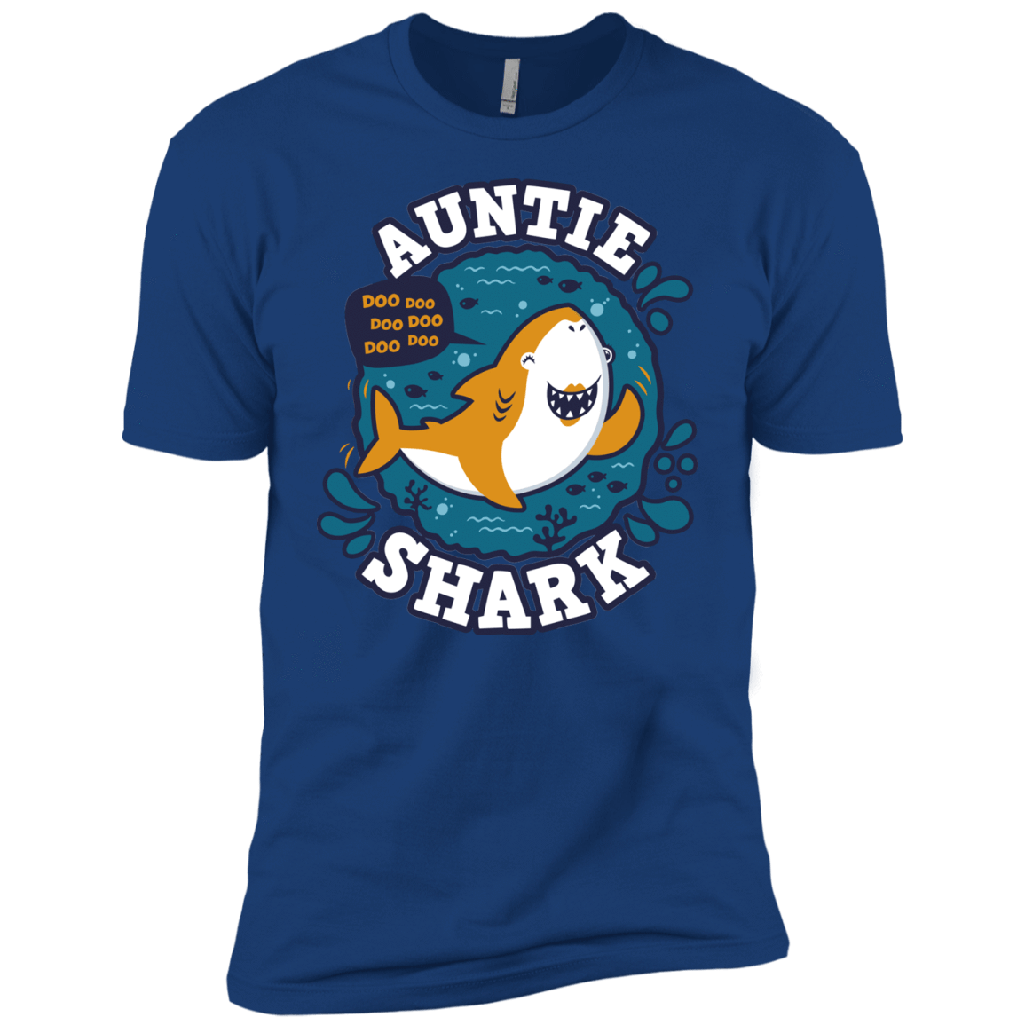 T-Shirts Royal / YXS Shark Family Trazo - Auntie Boys Premium T-Shirt