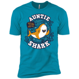 T-Shirts Turquoise / YXS Shark Family Trazo - Auntie Boys Premium T-Shirt