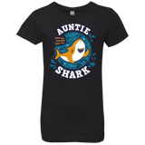 T-Shirts Black / YXS Shark Family Trazo - Auntie Girls Premium T-Shirt