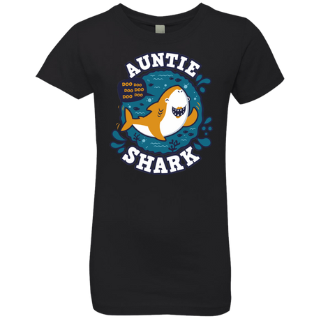 T-Shirts Black / YXS Shark Family Trazo - Auntie Girls Premium T-Shirt