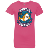 T-Shirts Hot Pink / YXS Shark Family Trazo - Auntie Girls Premium T-Shirt