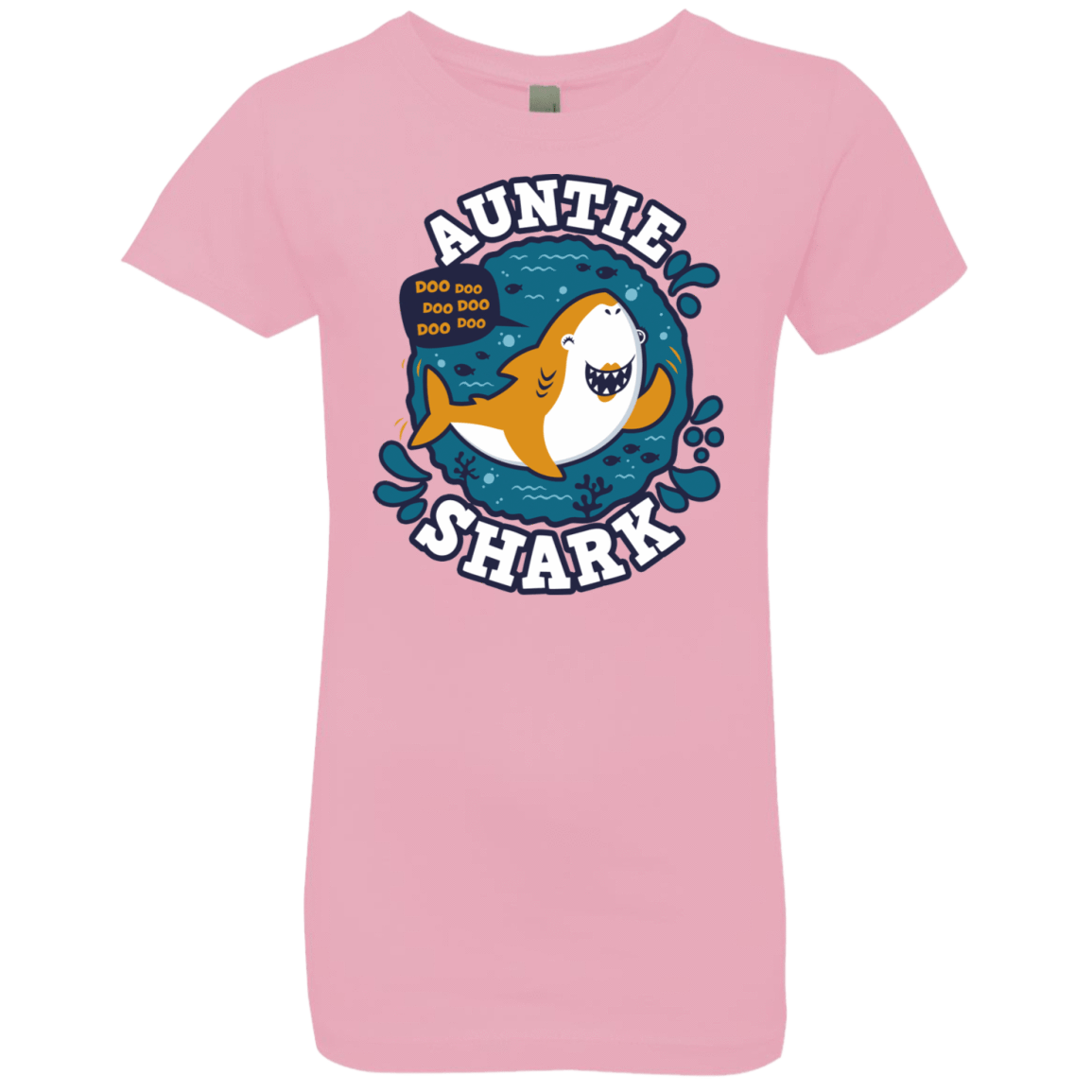 T-Shirts Light Pink / YXS Shark Family Trazo - Auntie Girls Premium T-Shirt