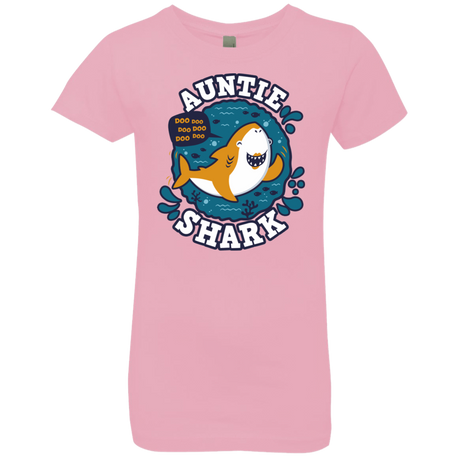 T-Shirts Light Pink / YXS Shark Family Trazo - Auntie Girls Premium T-Shirt