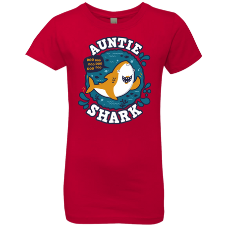 T-Shirts Red / YXS Shark Family Trazo - Auntie Girls Premium T-Shirt