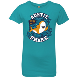 T-Shirts Tahiti Blue / YXS Shark Family Trazo - Auntie Girls Premium T-Shirt