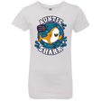 T-Shirts White / YXS Shark Family Trazo - Auntie Girls Premium T-Shirt