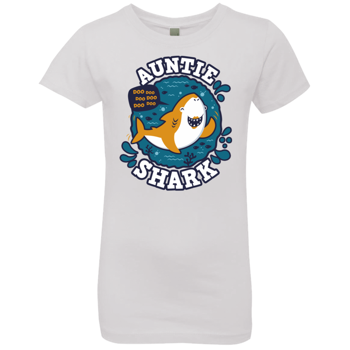 T-Shirts White / YXS Shark Family Trazo - Auntie Girls Premium T-Shirt