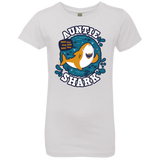 T-Shirts White / YXS Shark Family Trazo - Auntie Girls Premium T-Shirt