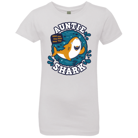 T-Shirts White / YXS Shark Family Trazo - Auntie Girls Premium T-Shirt