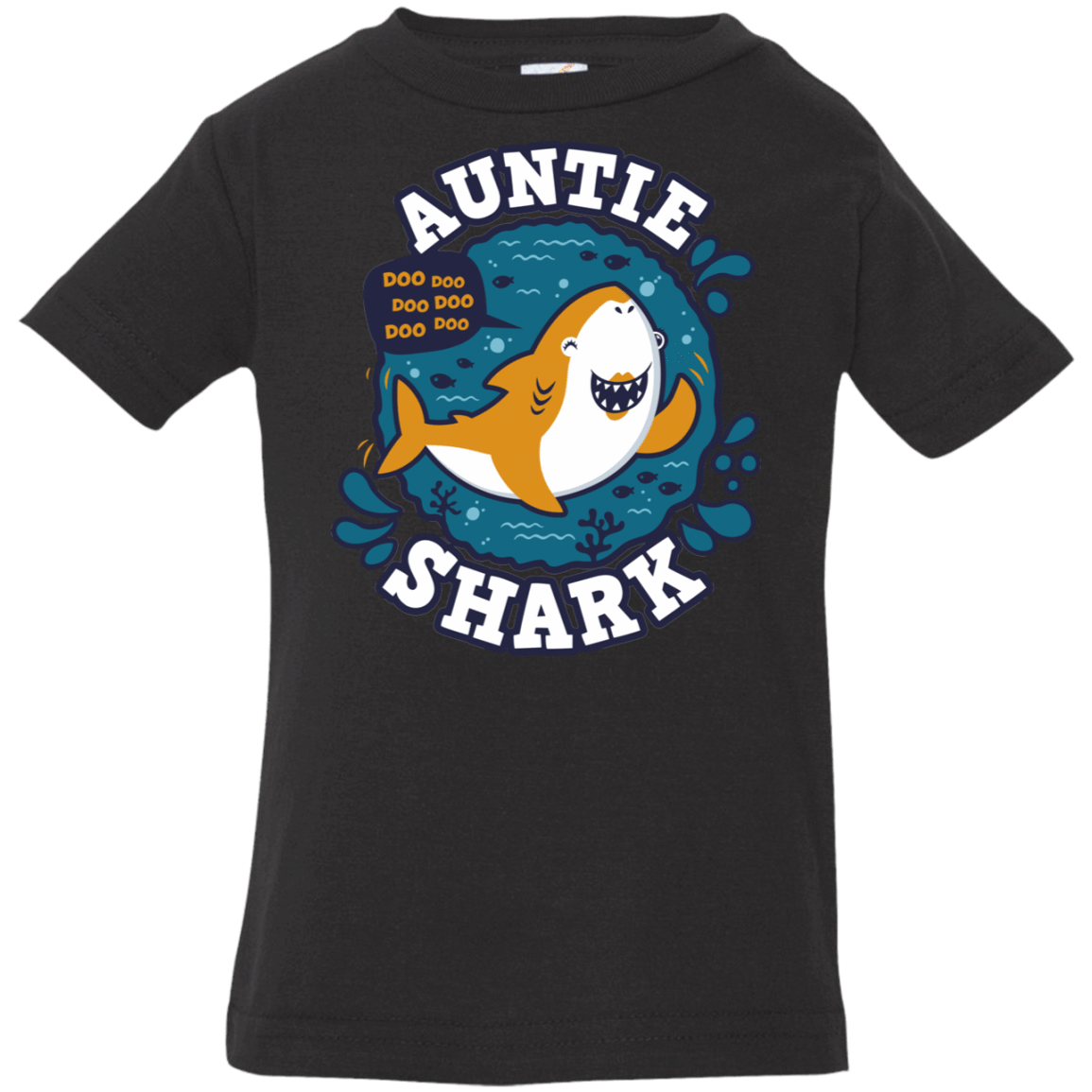 T-Shirts Black / 6 Months Shark Family Trazo - Auntie Infant Premium T-Shirt