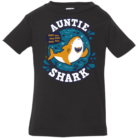 T-Shirts Black / 6 Months Shark Family Trazo - Auntie Infant Premium T-Shirt