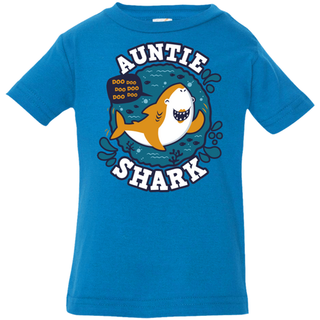 T-Shirts Cobalt / 6 Months Shark Family Trazo - Auntie Infant Premium T-Shirt