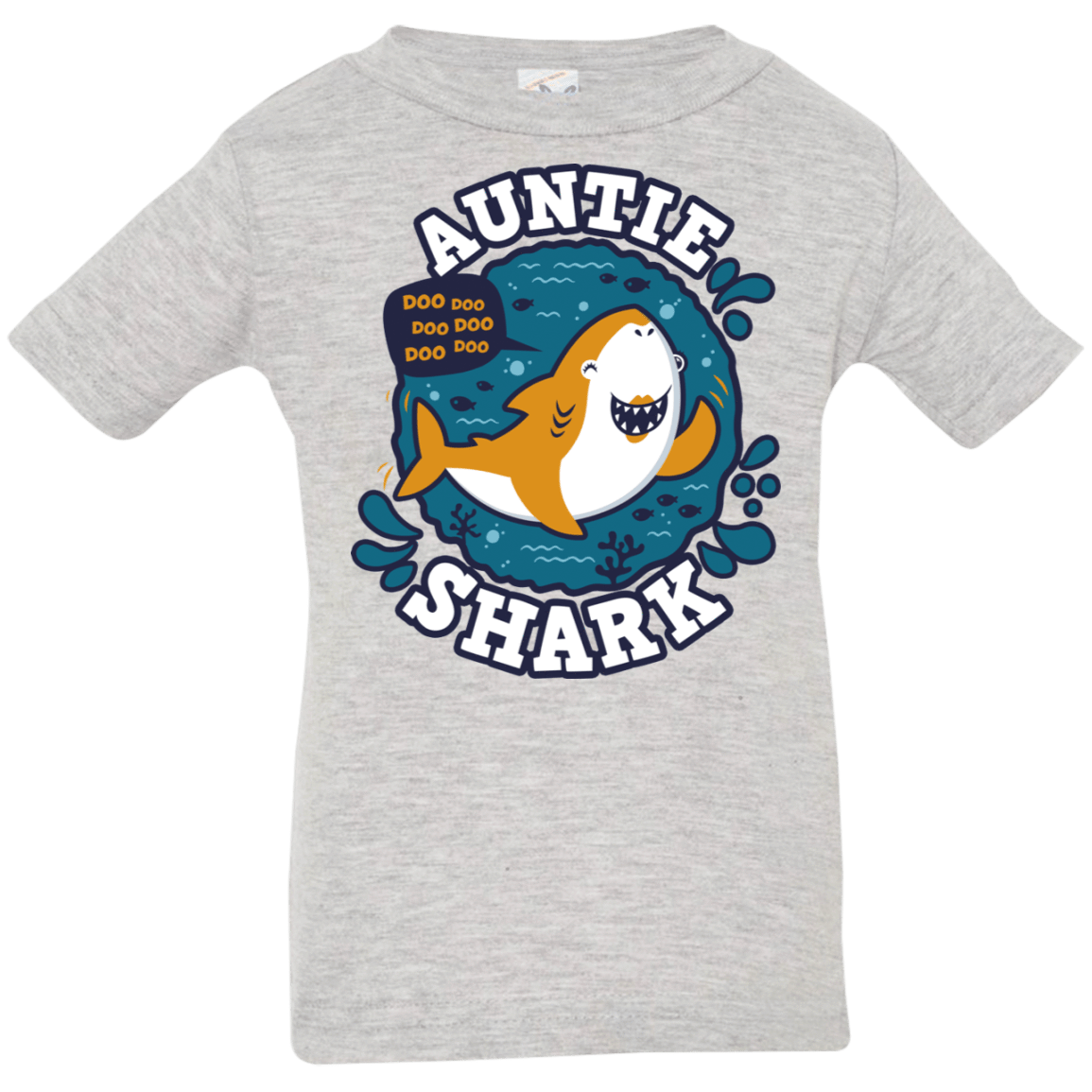 T-Shirts Heather Grey / 6 Months Shark Family Trazo - Auntie Infant Premium T-Shirt