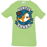T-Shirts Key Lime / 6 Months Shark Family Trazo - Auntie Infant Premium T-Shirt