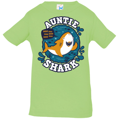 T-Shirts Key Lime / 6 Months Shark Family Trazo - Auntie Infant Premium T-Shirt