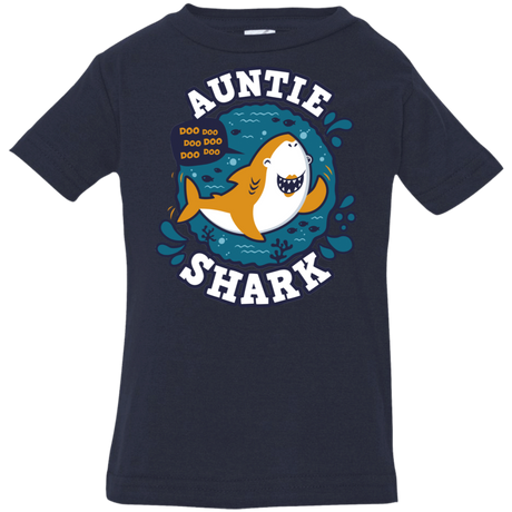 T-Shirts Navy / 6 Months Shark Family Trazo - Auntie Infant Premium T-Shirt