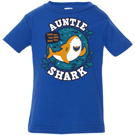 T-Shirts Royal / 6 Months Shark Family Trazo - Auntie Infant Premium T-Shirt