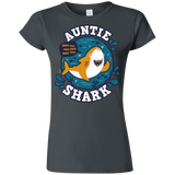 T-Shirts Charcoal / S Shark Family Trazo - Auntie Junior Slimmer-Fit T-Shirt