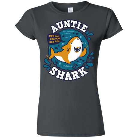 T-Shirts Charcoal / S Shark Family Trazo - Auntie Junior Slimmer-Fit T-Shirt