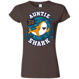 T-Shirts Dark Chocolate / S Shark Family Trazo - Auntie Junior Slimmer-Fit T-Shirt