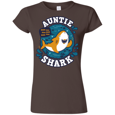 T-Shirts Dark Chocolate / S Shark Family Trazo - Auntie Junior Slimmer-Fit T-Shirt