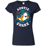 T-Shirts Navy / S Shark Family Trazo - Auntie Junior Slimmer-Fit T-Shirt