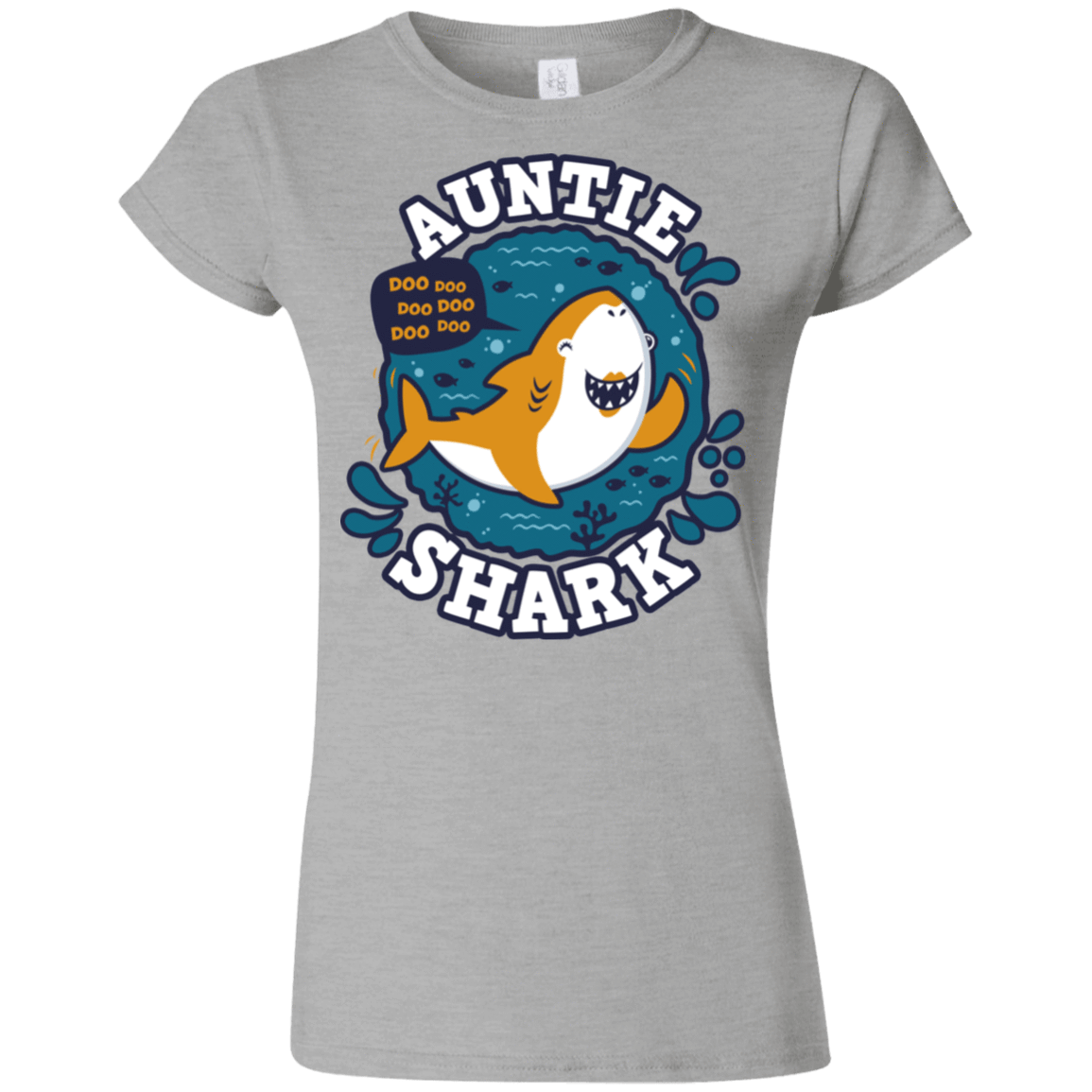 T-Shirts Sport Grey / S Shark Family Trazo - Auntie Junior Slimmer-Fit T-Shirt