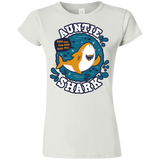 T-Shirts White / S Shark Family Trazo - Auntie Junior Slimmer-Fit T-Shirt