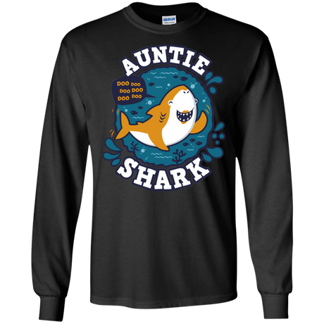 T-Shirts Black / S Shark Family Trazo - Auntie Men's Long Sleeve T-Shirt