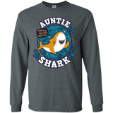 T-Shirts Dark Heather / S Shark Family Trazo - Auntie Men's Long Sleeve T-Shirt