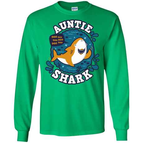 T-Shirts Irish Green / S Shark Family Trazo - Auntie Men's Long Sleeve T-Shirt