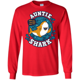 T-Shirts Red / S Shark Family Trazo - Auntie Men's Long Sleeve T-Shirt