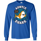 T-Shirts Royal / S Shark Family Trazo - Auntie Men's Long Sleeve T-Shirt