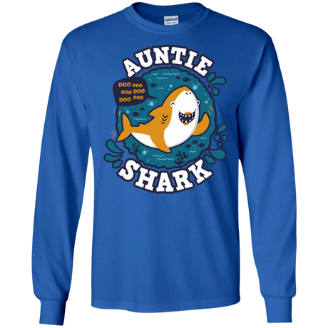 T-Shirts Royal / S Shark Family Trazo - Auntie Men's Long Sleeve T-Shirt