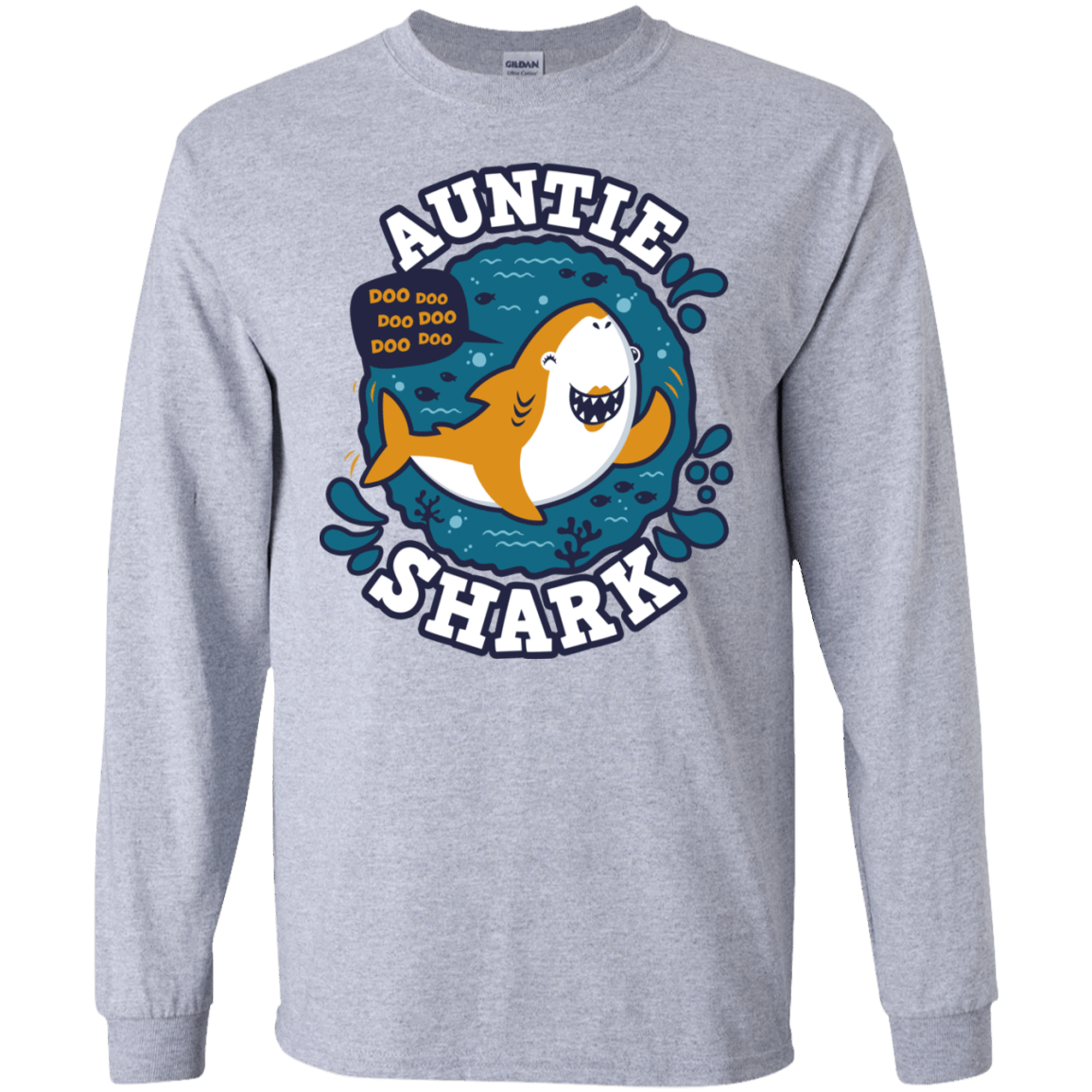 T-Shirts Sport Grey / S Shark Family Trazo - Auntie Men's Long Sleeve T-Shirt