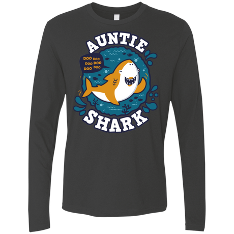 T-Shirts Heavy Metal / S Shark Family Trazo - Auntie Men's Premium Long Sleeve
