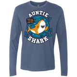 T-Shirts Indigo / S Shark Family Trazo - Auntie Men's Premium Long Sleeve