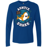 T-Shirts Royal / S Shark Family Trazo - Auntie Men's Premium Long Sleeve