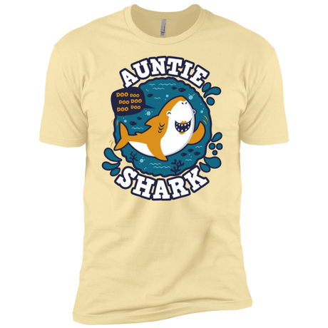T-Shirts Banana Cream / X-Small Shark Family Trazo - Auntie Men's Premium T-Shirt