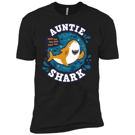 T-Shirts Black / X-Small Shark Family Trazo - Auntie Men's Premium T-Shirt