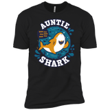 T-Shirts Black / X-Small Shark Family Trazo - Auntie Men's Premium T-Shirt