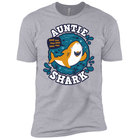 T-Shirts Heather Grey / X-Small Shark Family Trazo - Auntie Men's Premium T-Shirt