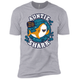 T-Shirts Heather Grey / X-Small Shark Family Trazo - Auntie Men's Premium T-Shirt