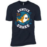 T-Shirts Midnight Navy / X-Small Shark Family Trazo - Auntie Men's Premium T-Shirt