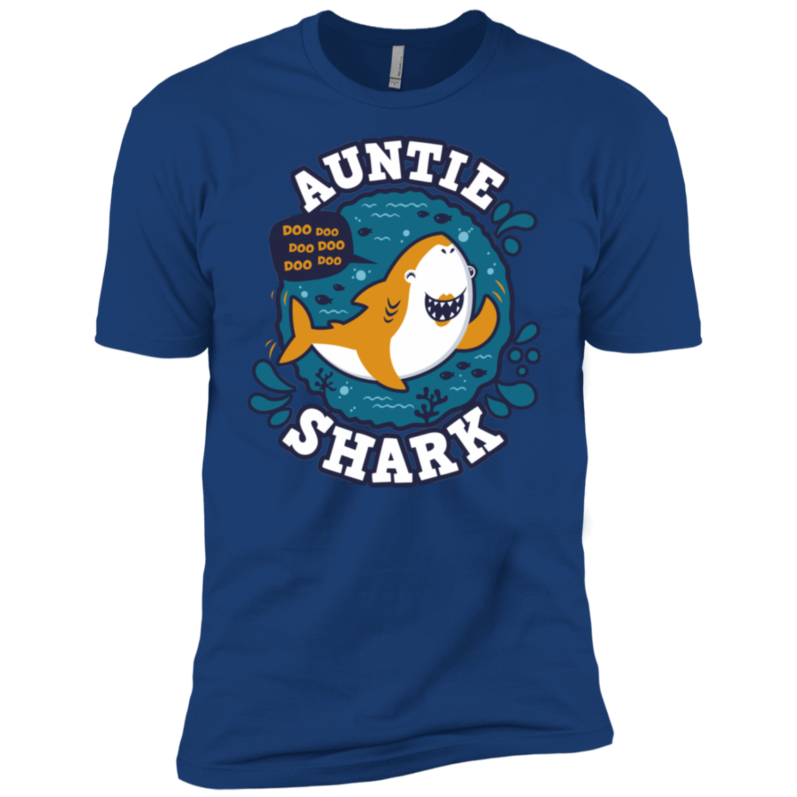 T-Shirts Royal / X-Small Shark Family Trazo - Auntie Men's Premium T-Shirt