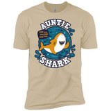 T-Shirts Sand / X-Small Shark Family Trazo - Auntie Men's Premium T-Shirt