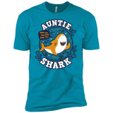 T-Shirts Turquoise / X-Small Shark Family Trazo - Auntie Men's Premium T-Shirt