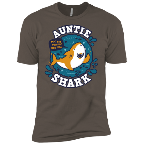 T-Shirts Warm Grey / X-Small Shark Family Trazo - Auntie Men's Premium T-Shirt