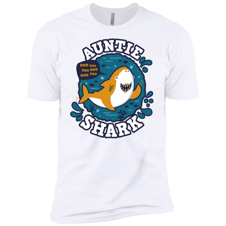 T-Shirts White / X-Small Shark Family Trazo - Auntie Men's Premium T-Shirt