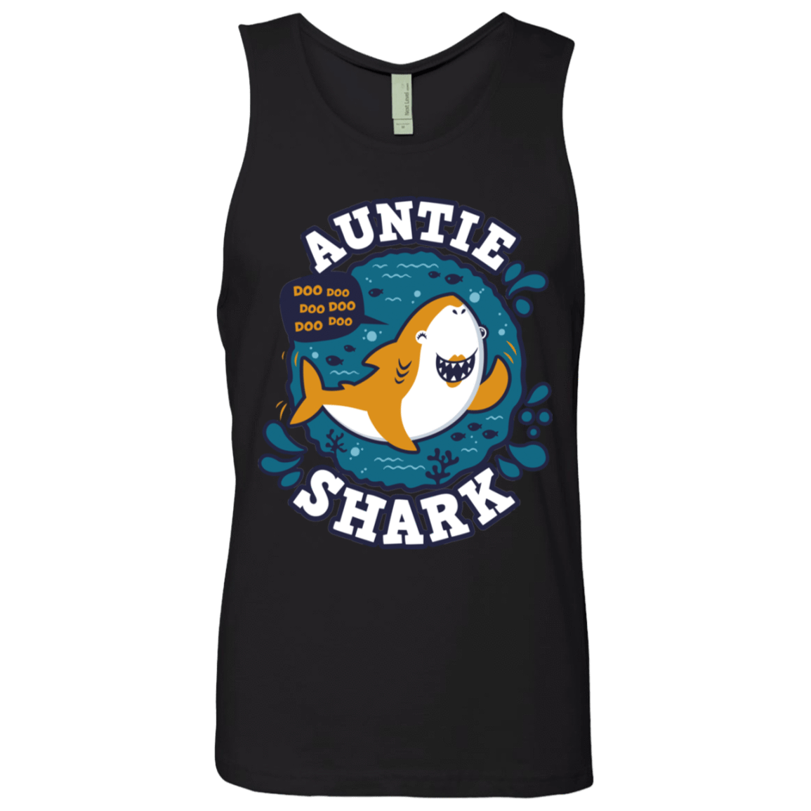 T-Shirts Black / S Shark Family Trazo - Auntie Men's Premium Tank Top